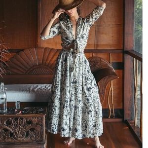 Mille Resortwear Paola Skirt Beige Hibiscus Size XXS